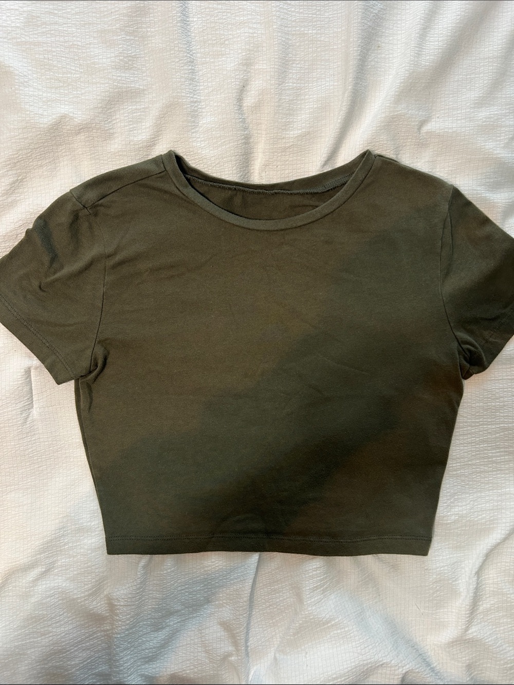 wild fable Olive Green Cropped Crew Tee